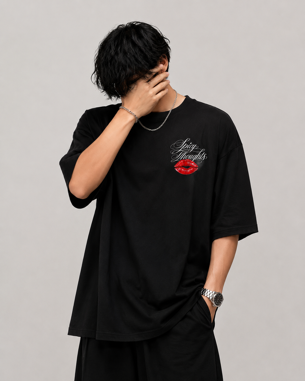 BE MAN SPICY THOUGHTS OVERSIZED TEE